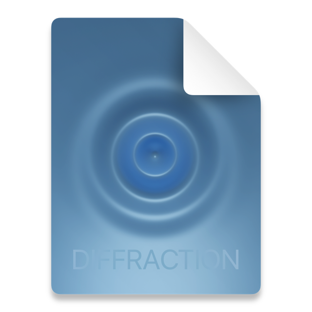 Diffraction-Symbol für das Bldbearbeitungsprogramm Diffraction für macOS.